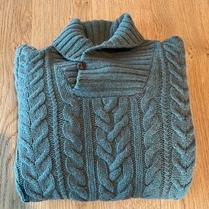 Ralph Lauren Wool Shawl Collar Sweater - Size M - Green